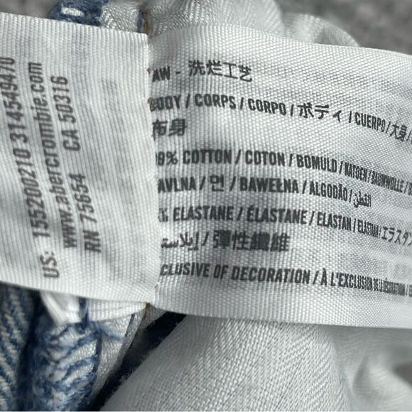 Abercrombie & Fitch Jeans Women's 30 Blue 90's Straight High Rise Split Leg - Picture 7 of 12